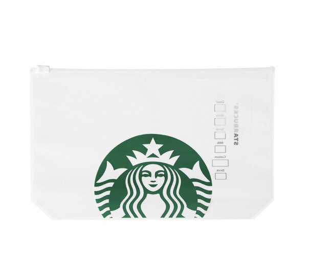 New Sealed Starbucks Japan Clear Zip Pouch Coffee Filter Bag Siren