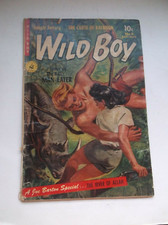 ZIFF-DAVIS PUB: WILD BOY #8, "¡LA MALDICIÓN DE KALUNGA!", RARO EDAD DE ORO, 1952, GD-
