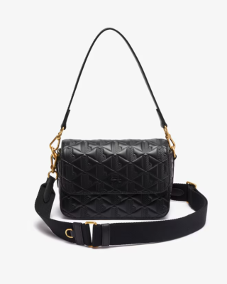 Lacoste Women's Maheki Embossed Leather Shoulder Bag | eBay