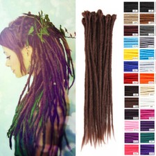 20" Handmade Dreadlocks Extensions Single Ended Dreads Locs Afro Braids 10PCS