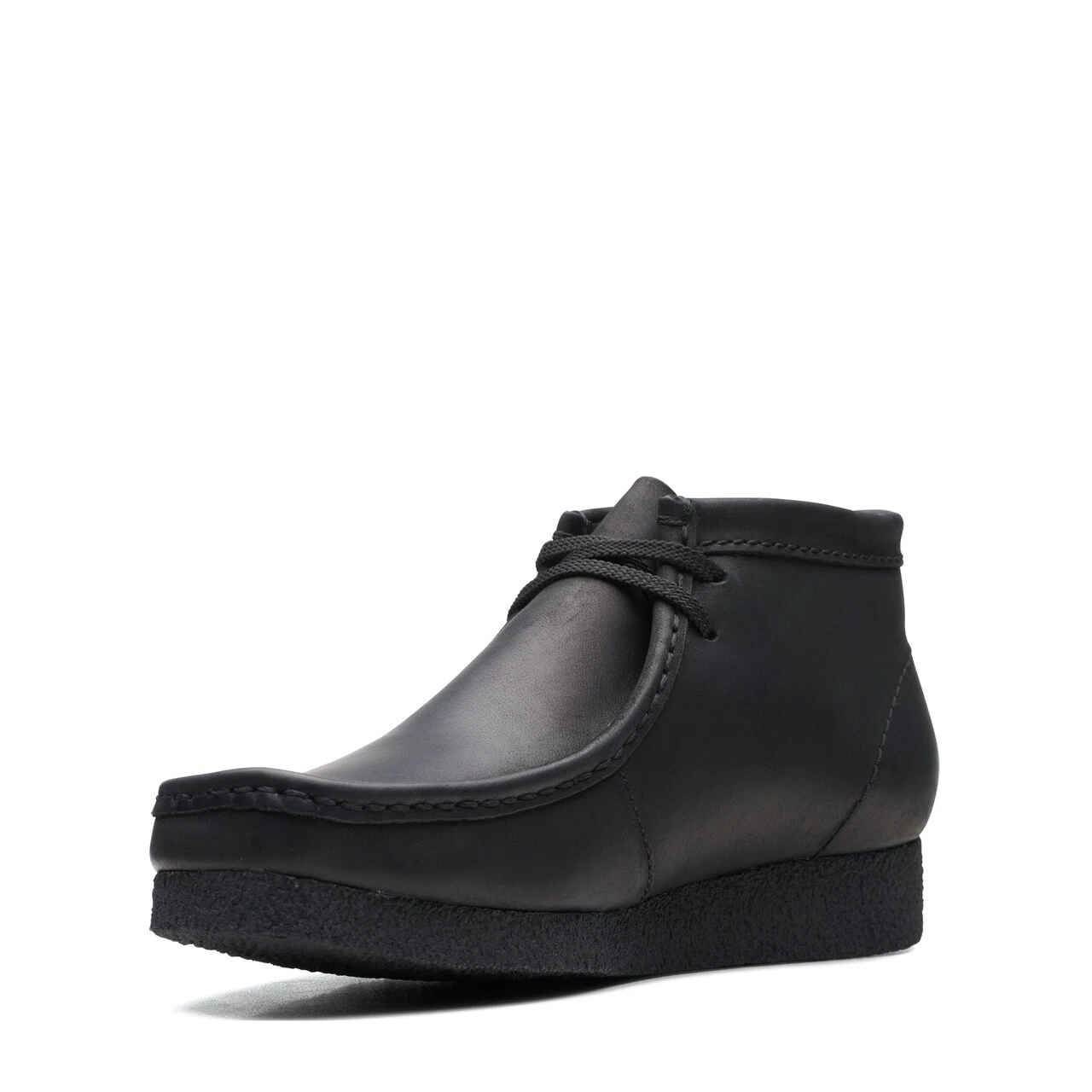 STIVALE UOMO CLARKS SHACRE CHUKKA PELLE NERA WALLABEES TUTTE LE TAGLIE NUOVO IN SCATOLA