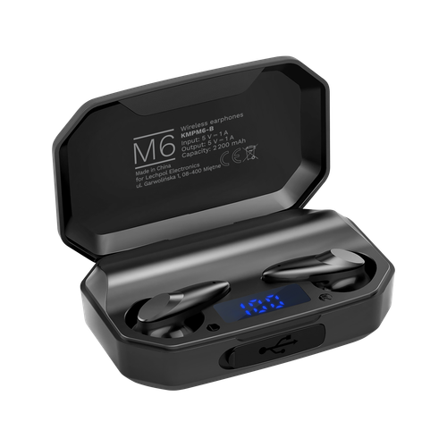 Słuchawki bezprzewodowe douszne Powerbank Bluetooth 5.1 Kruger&Matz M6 - Zdjęcie 3 z 12