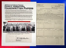HANS H. HOSENTHIEN MSFC ERA GERMAN ROCKET PIONEER NATURALIZATION DOCUMENT SCCS