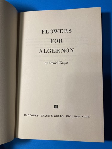 "Flowers For Algernon" - Daniel Keyes (1966 Early Print, "B.4.66", Near-Fine) - Picture 2 of 11