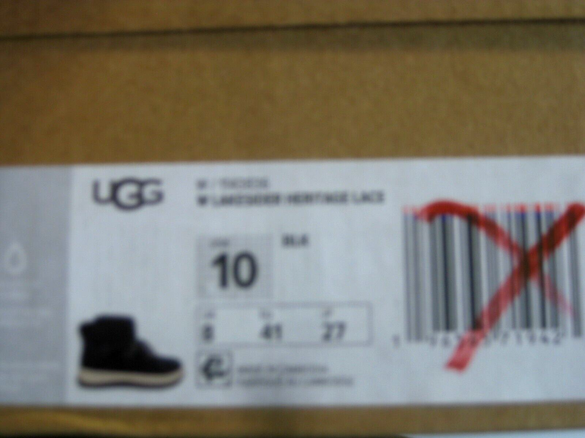 UGG LAKESIDER HERITAGE LACE WOMEN SNEAKER BOOTS BLACK US 10 UGG LAKESIDER HERITAGE LACE WOMEN SNEAKER BOOTS BLACK US 10