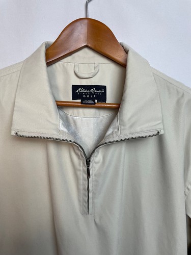 Vintage Eddie Bauer Golf Womens Windbreaker Jacket Size L Cream Pullover - Picture 4 of 7