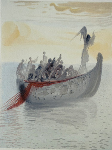 Salvador DALI: PURGATORY 2, Original Engraving, The Divine Comedy, 1960
