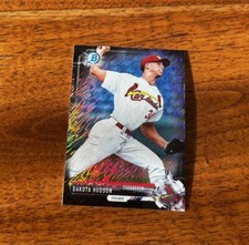 2017 Bowman Chrome Prospects Mini Black Shimmer Refractor /100 Dakota Hudson 