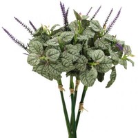 KüNstliche Seidenblumen Salbei Bund Violett Provence Dekoration 28Cm 4 Stk, 4