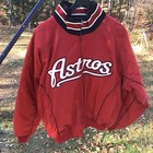 Vtg New Mlb Houston Astros Majestic Dugout Fleece Lined Jacket Authentic Sz Xl