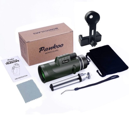 Pankoo 40X60 Monocular Telescope for Smartphone W/Phone Adapter and Tripod - Picture 4 of 12