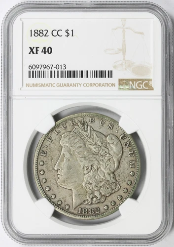 1882-CC $1 Morgan Dollar NGC XF40