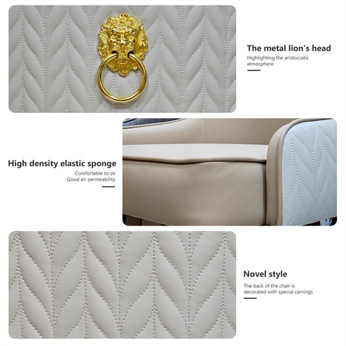 2x Luxury Dining Chairs Kitchen Upholstered Seat Microfiber Leather Accent Chair - Picture 30 of 36