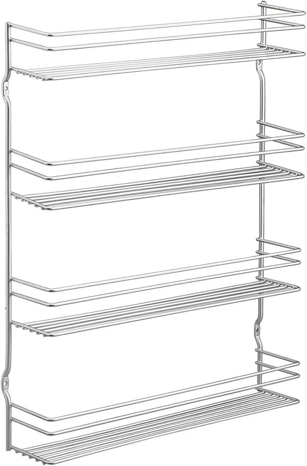 , Pepito, Portaspezie Con 4 Ripiani, Colore Argento, 36 X 8 X 45 Cm - Immagine 3 di 4