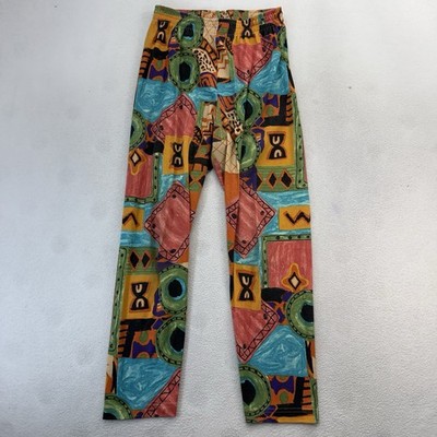 Vintage 90s KWBL Los Angeles Pants Dance Small Art All Over Print Colorful USA