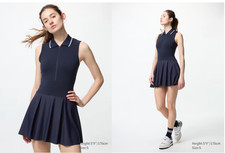 NWT Uniqlo Soft polo airism tennis dress XXS navy blue retails $49 new