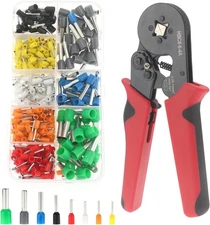 401 Pcs Ferrule Crimping Tool Kit AWG23-7 Ratchet Wire Crimper Plier Set Term