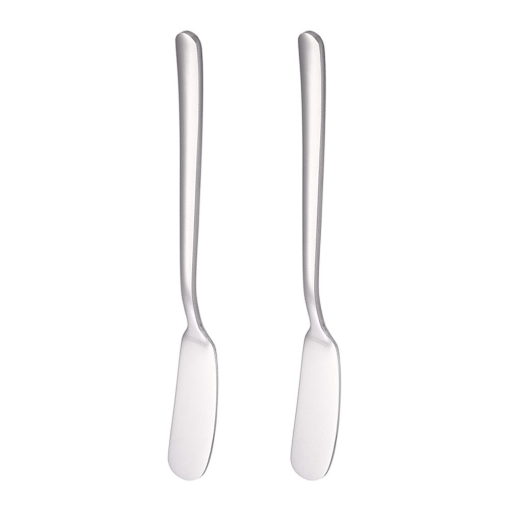 2pcs Thicken Stainless Steel Butter Cream Spreaders Pastry Cheese Jam Knives