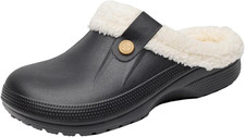 Classic Fur Lined Clogs for Women Men Warm Plush Home Bedroom House Slippers Gar