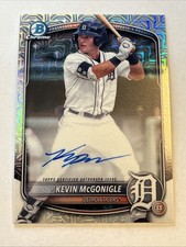 2025 Bowman Mega Box Kevin McGonigle Mojo Refractor AUTO Detroit Tigers BMA-KM
