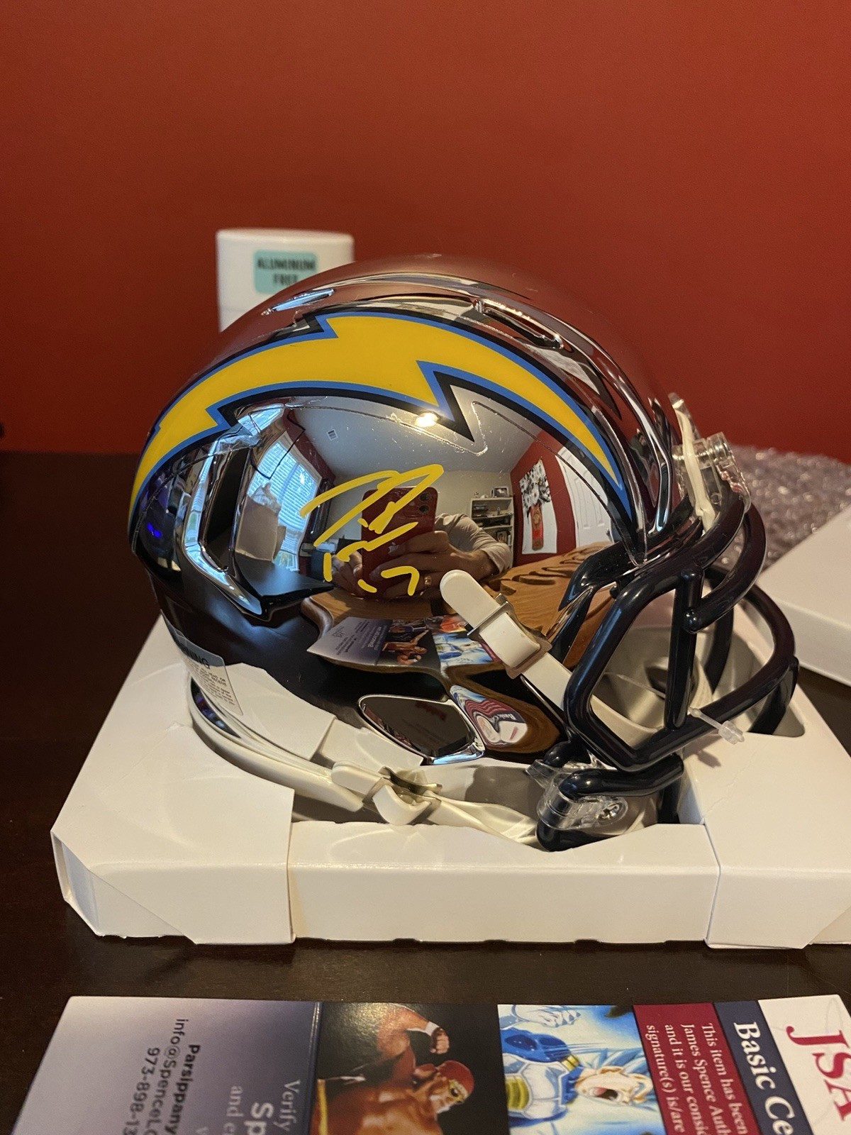 Philip Rivers Autographed Signed San Diego Chargers Chrome Riddell Mini Helmet - JSA COA - Chargers Yellow 