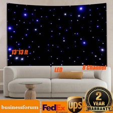 13ft x 13ft LED Curtain Light LED Star Curtain Backdrop White Blue LED Stage