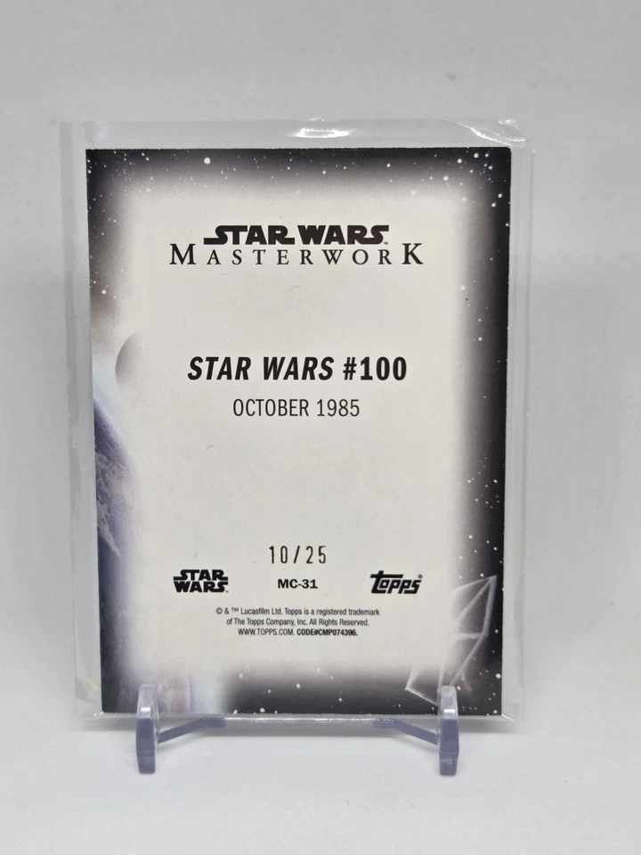 2024 Topps Star Wars Masterwork Marvel Comic Covers #100 MC-31 Canvas /25 MINT - Image 2 of 2