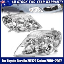 New Headlights Pair LH+RH For Toyota Corolla ZZE122 Sedan 2001~2007 Front Lamp