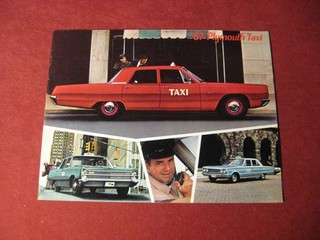 1967 Plymouth Taxi Cab Sales Brochure Booklet Catalog Old Original