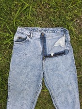 Vintage 80's Lee Riders Denim Jeans Acid Wash Tapered Fit Mom Jeans USA 30x31