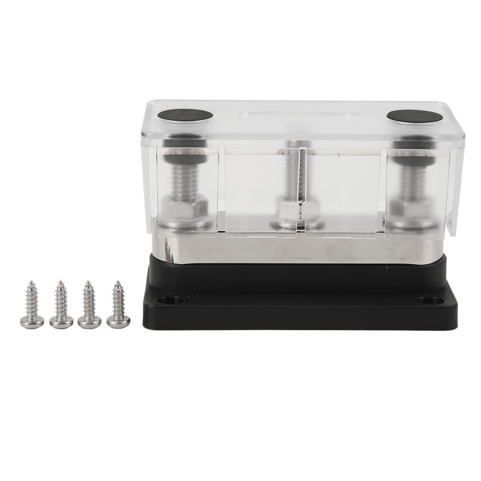 ⁺Black 12‑48V 600A Power Distribution Block 3 Studs M10 Battery Junction Block.
