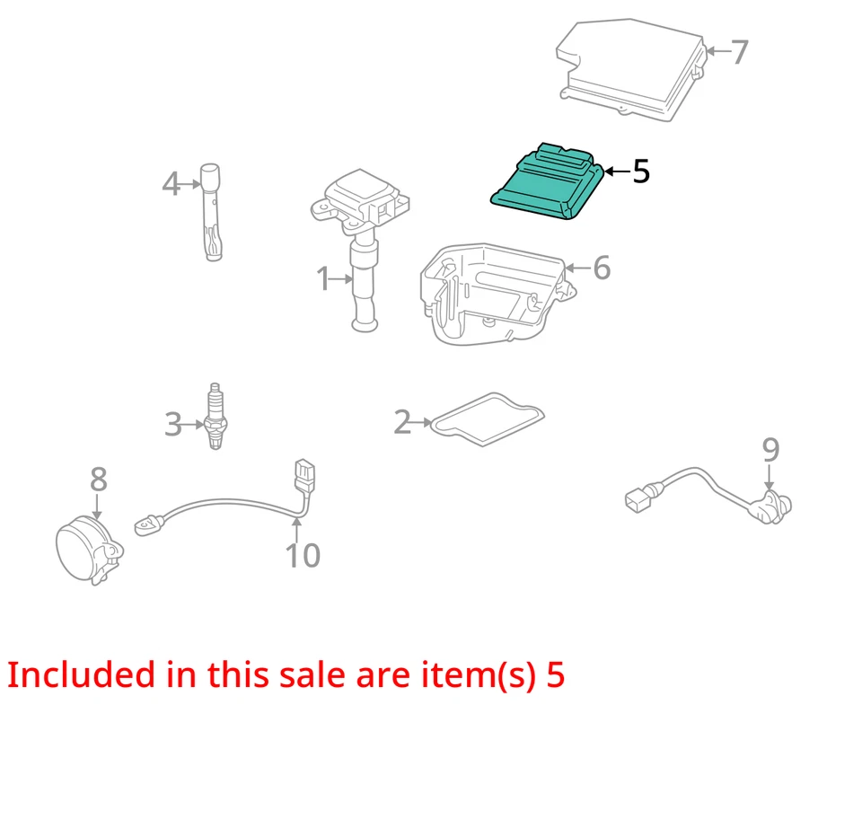Módulo de control electrónico ECM motor 2,7 L turbo compatible con 01-02 AUDI ALLROAD 22443797 Foto 4 de 4