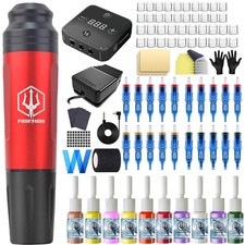 High Power Tattoo Pen Kit for Permanent Makeup Tattoo Machine Kit Hot Red Tattoo