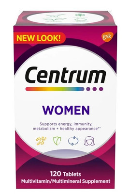 Centrum for Women Multivitamin/Multimineral Supplement, 120ct Exp. 11/25