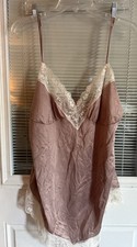Vintage Lingerie Camisole Top JC Penny Mauve Lace Fairy Whimsical Layering Sz L