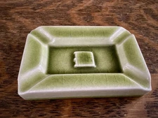 Ashtray Rookwood pottery Hotel green glaze 7079A Cincinnati 1952 Cigarette Case