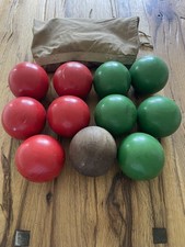 Vintage Set of Wooden Bocce Balls