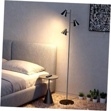 Tree Floor Lamp with Remote, Dimmable 3 Rotatable LED Lights, 5 Color Black