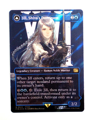 Jill Shiva's Dominant Final Fantasy MTG ~ #523 Borderless NM Surge Foil