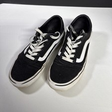 Vans Off the Wall Old Skool Women 7 Black Skate Sneakers