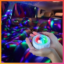 Car Disco Ball Light, Rechargeable Party Light with Magnetic Base