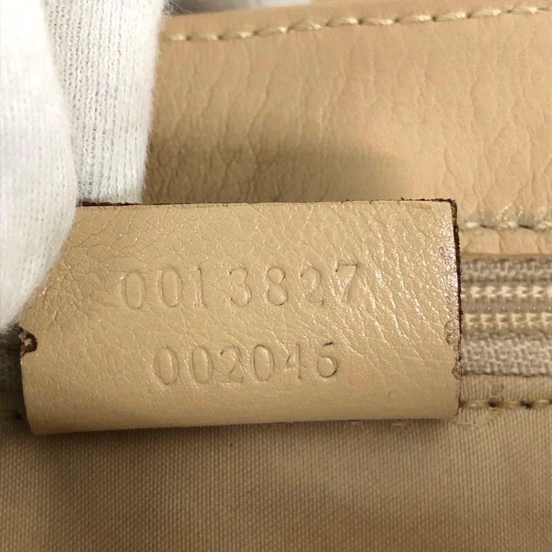 GUCCI All Leather Beige Chain Shoulder Bag Women's Authentic Vintage thumbnail 15