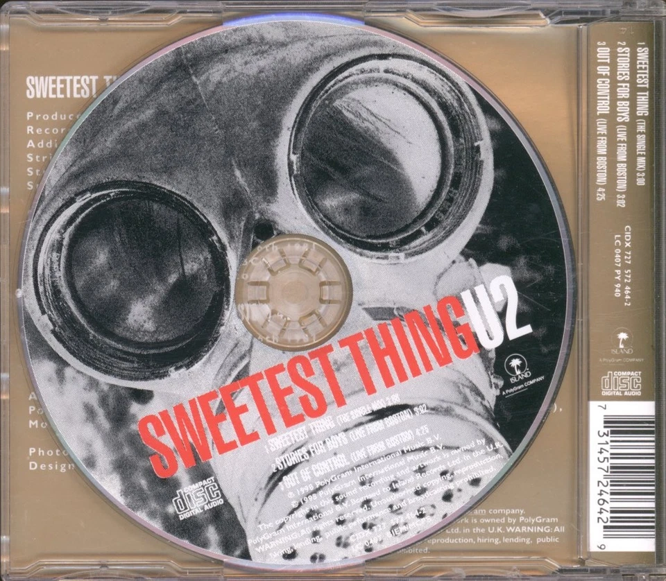 U2 Sweetest Thing CD UK Island 1998 Single CIDX727 - Bild 2 von 2