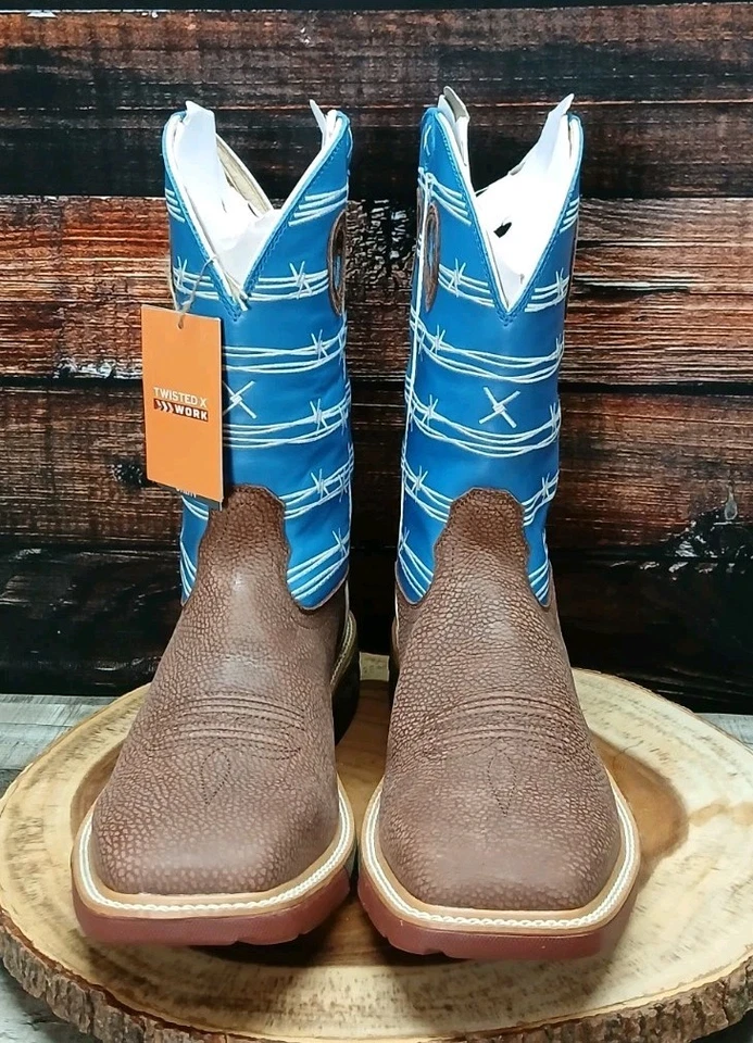 Botas de trabajo Twisted X 12" 12 D Western Pull On Cellstretch MXB0001 para hombre nuevas con etiquetas $240 Foto 4 de 4