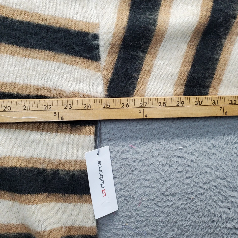 Женский свитер Liz Claiborne XXL в несколько полос шерстяная смесь вязаный пуловер с ложным вырезом - Изображение 4 из 4