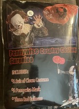 Halloween Clown Costume, Pennywise Cosplay IT Costume for Children Size XL New
