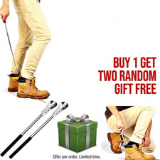 Extendable Long Handle Shoe Horn Stainless Steel Dressing Aid for Seniors