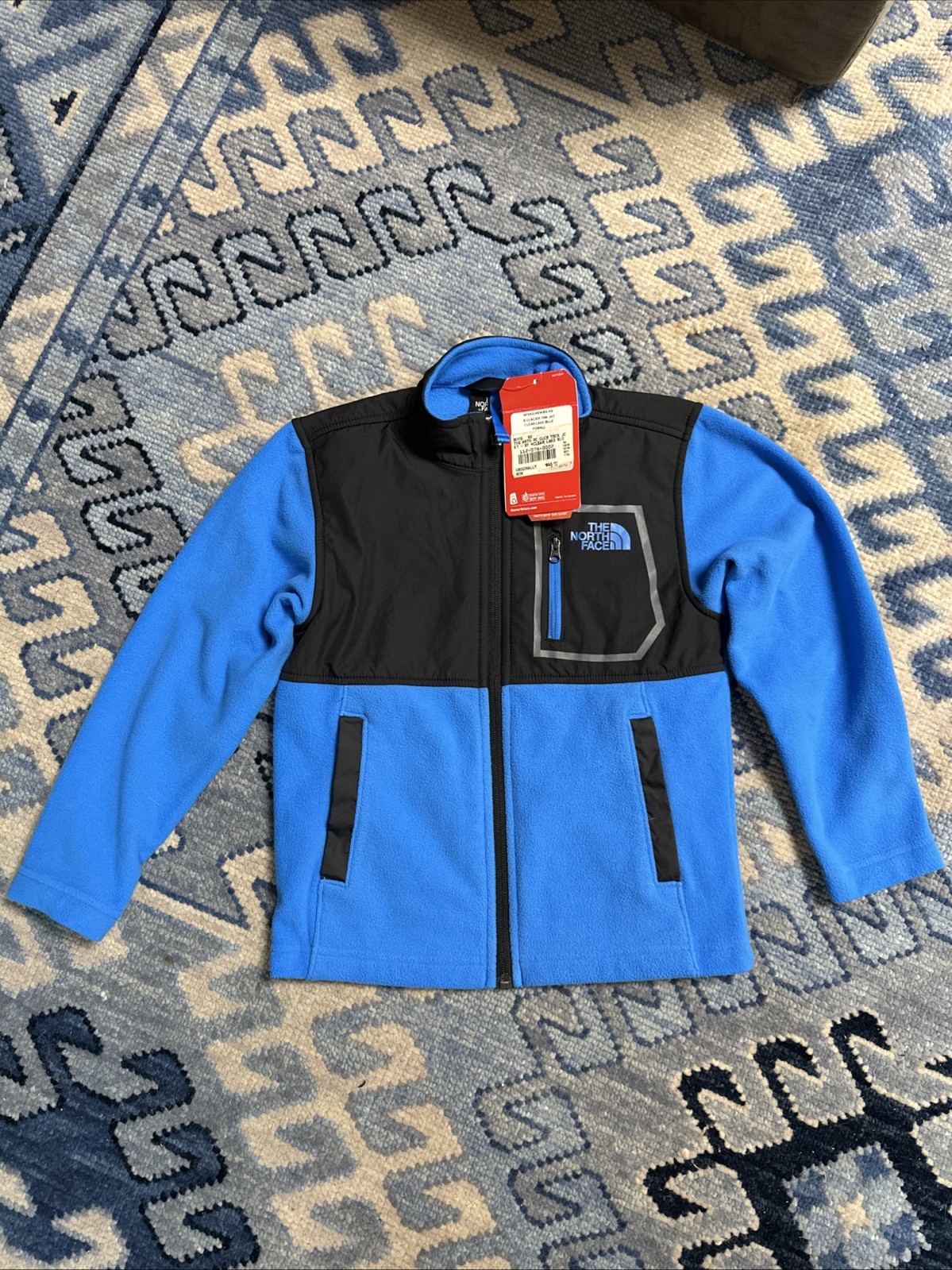 North Face Kids Fleece Full Zip Jacket Blue