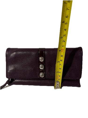 Brighton Genuine Leather Soft Nolita Shimmer Purple Large Wallet - Picture 15 of 15