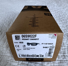 Genuine Costa Del Mar Permit 06S9022F 580G Polarized 11GF Matte Black Sunglasses